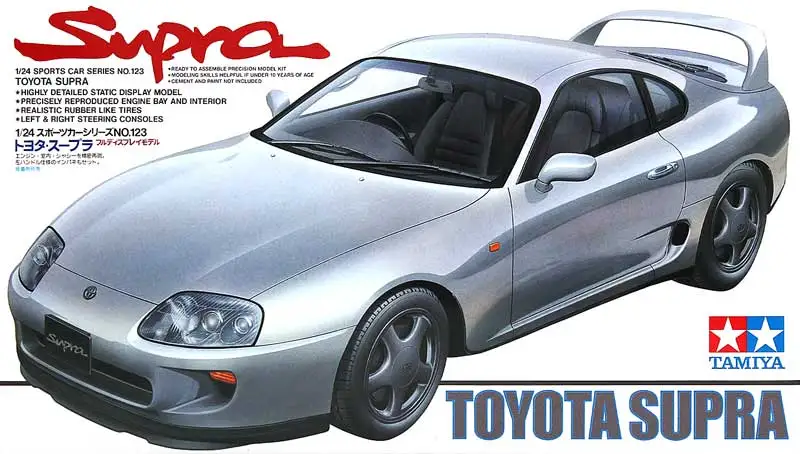 TAMIYA сборные модели автомобилей 1/24 TOYOTA SUPRA пластиковая Сборная модель #24123 |