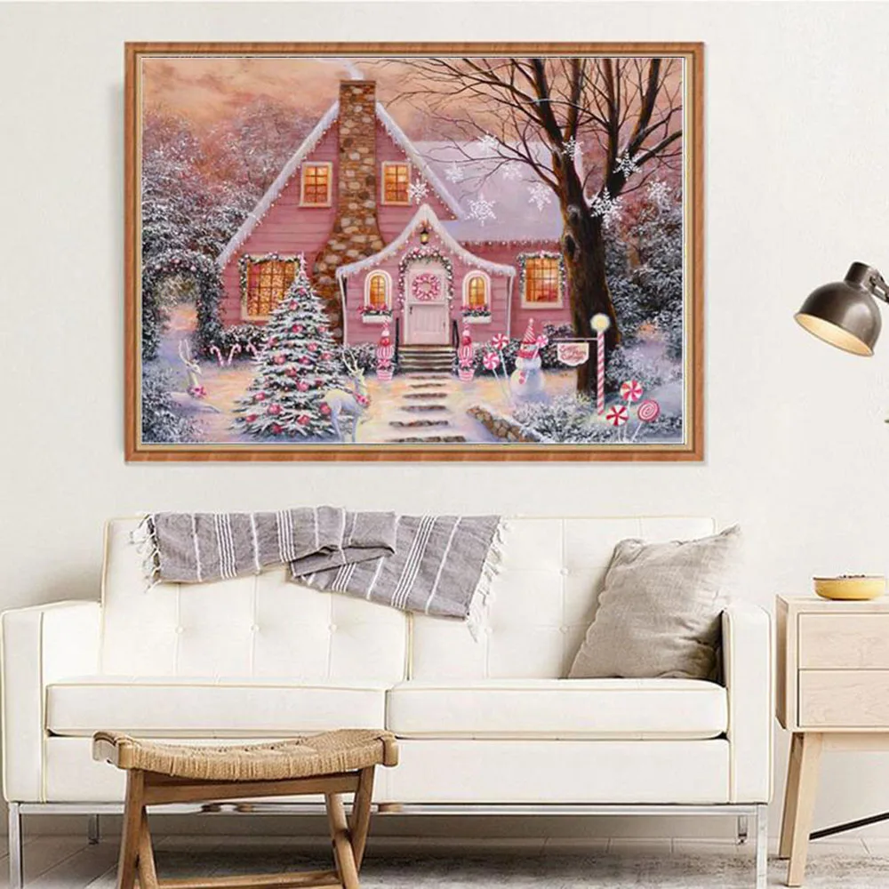 5d бриллиантовый рисунок Рождество вилла полная квадратная/круглая Алмазная