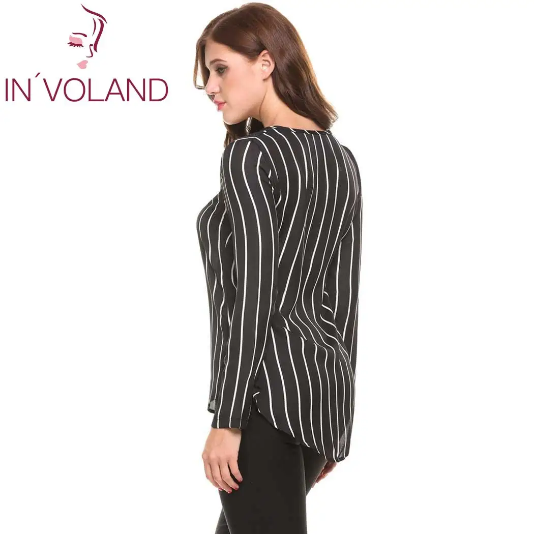 Новинка женские повседневные топы с длинным рукавом блузки асимметричный подол