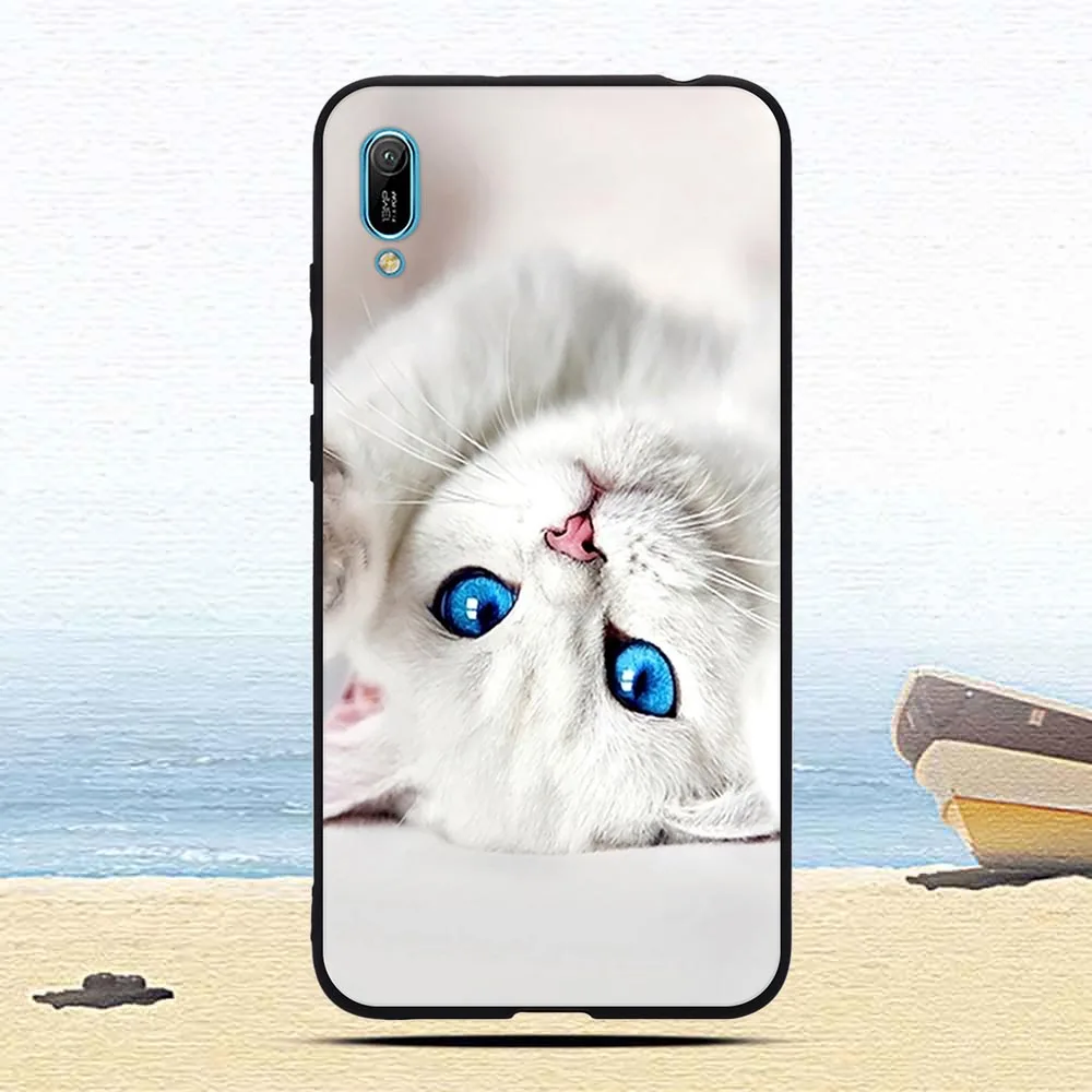 Роскошный силиконовый чехол из ТПУ для Huawei Enjoy 9e милый Ультратонкий с кошкой