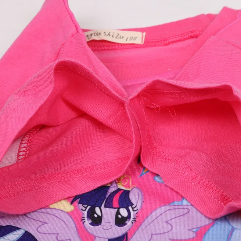 Новая летняя детская футболка розового и красного цвета милые футболки для