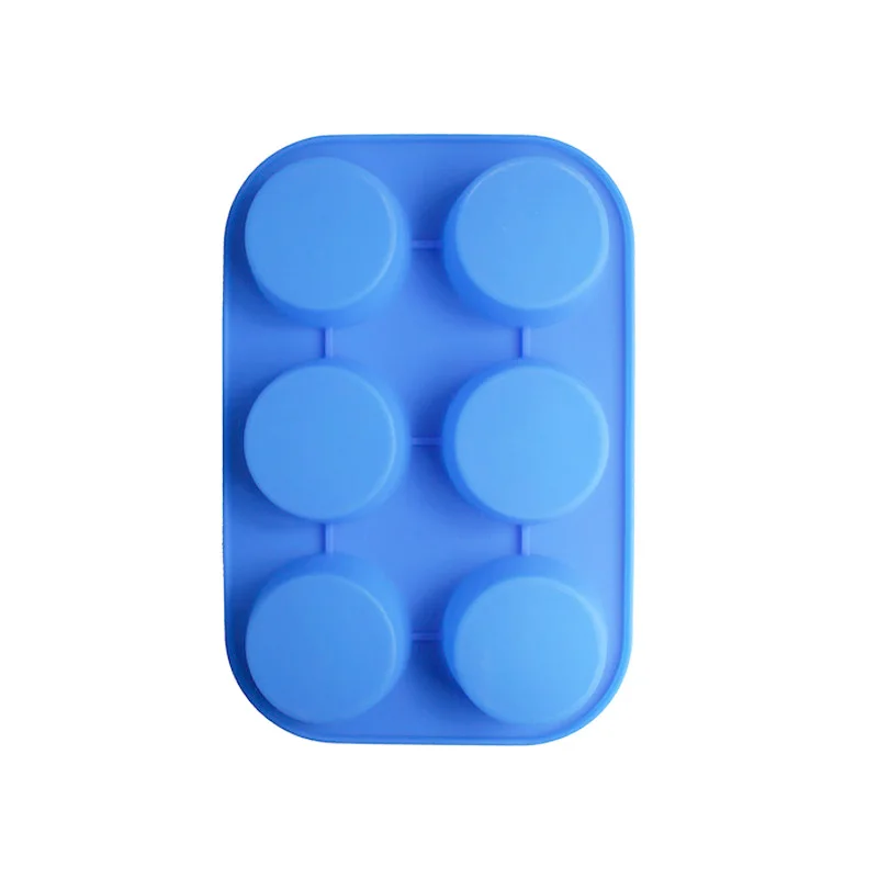 Круглая силиконовая форма для мыла 6 ячеек шоколада сделай сам инструменты