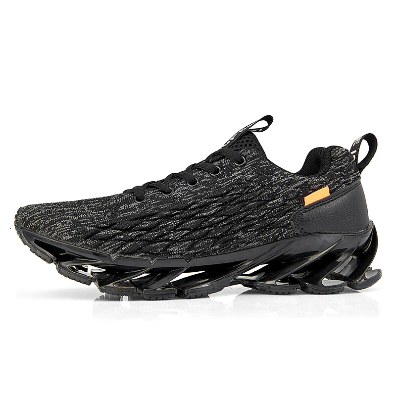 black man shoes Брендовая мужская обувь для бега; Модные дышащие кроссовки с лезвием; амортизирующие удобные спортивные кроссовки для бега; zapatillas hombre - Цвет: black man shoes
