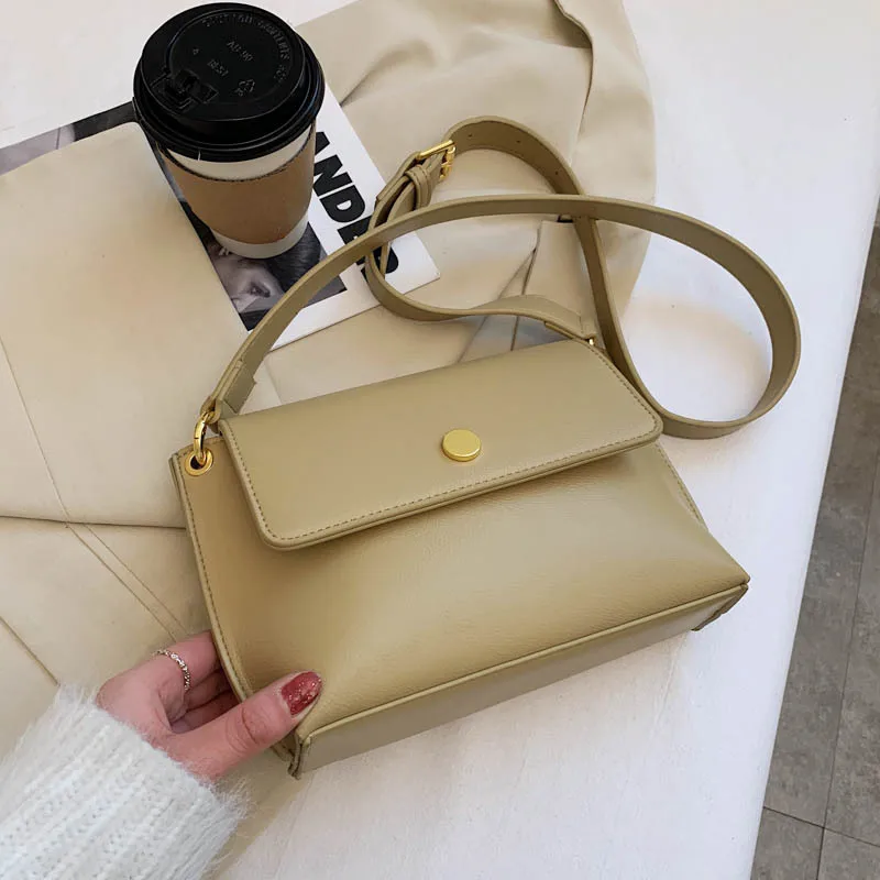 

Womens Handbags Leisure Autumn Winter 2021 New Fashion Simple Shoulder Design Commuting Capacity Women's Bag Messenger Purses