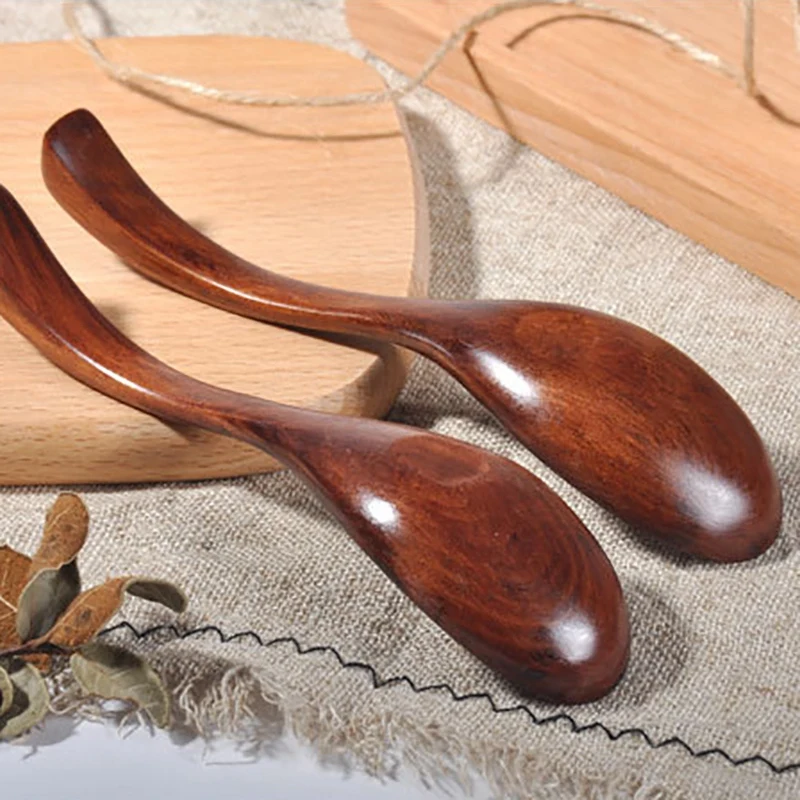 

8 PCS Wooden Spoon Home Flatware Porridge Bowl Chinese Bamboom Dinner Spoon Japanese Soup Spoon for Home