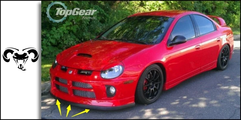 Дефлектор бампера для губ Chrysler Neon передний спойлер юбка Top Gea Friends тюнинг