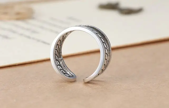 Винтажное кольцо серебряное ювелирное изделие трехкольцевая пеньковая веревка