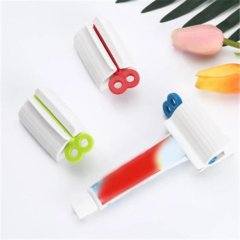 

Toothpaste Dispenser Tube Squeezer Dust-proof Toothbrush Holder Wall Mount Storage Rack Bathroom Accessories Set Squeezers