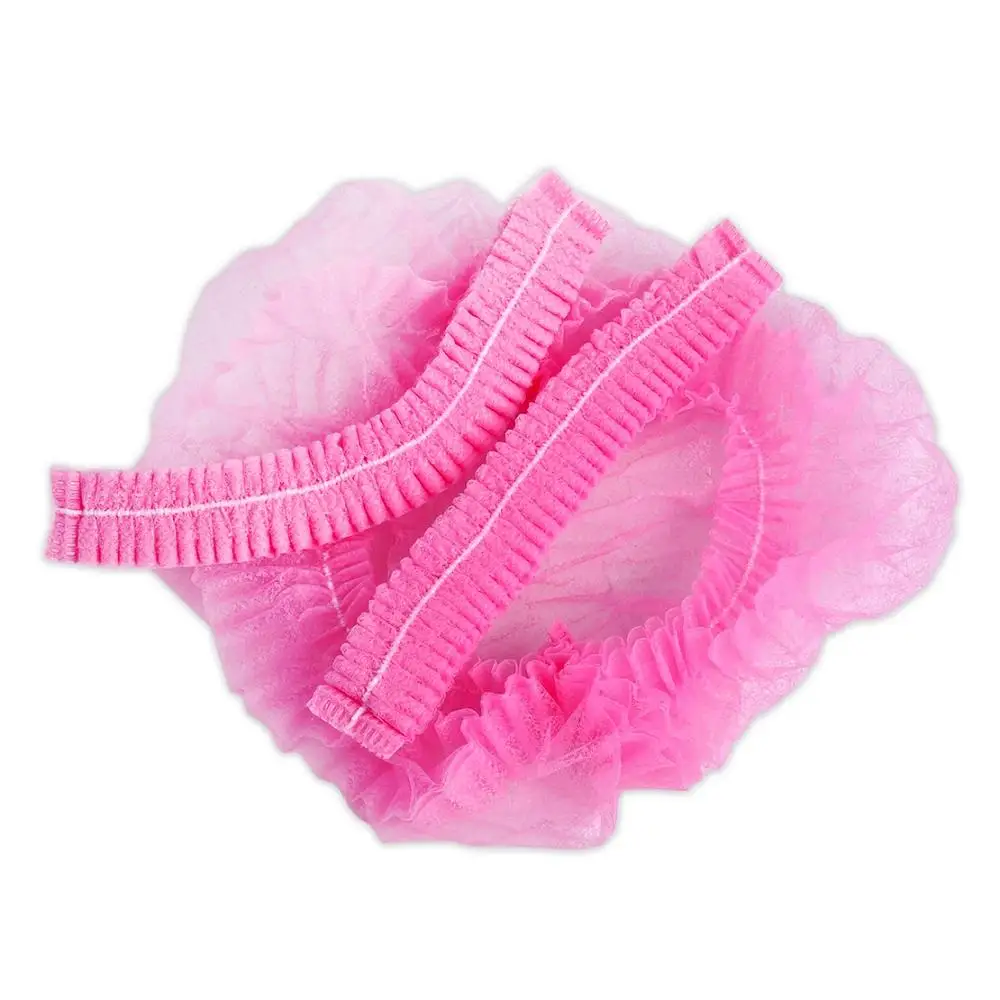 

100x Disposable Shower Caps Hair Nets Beauty Salon Head Cover Hats Mop Hygiene Thick Non-woven Protection Mushroom Cap