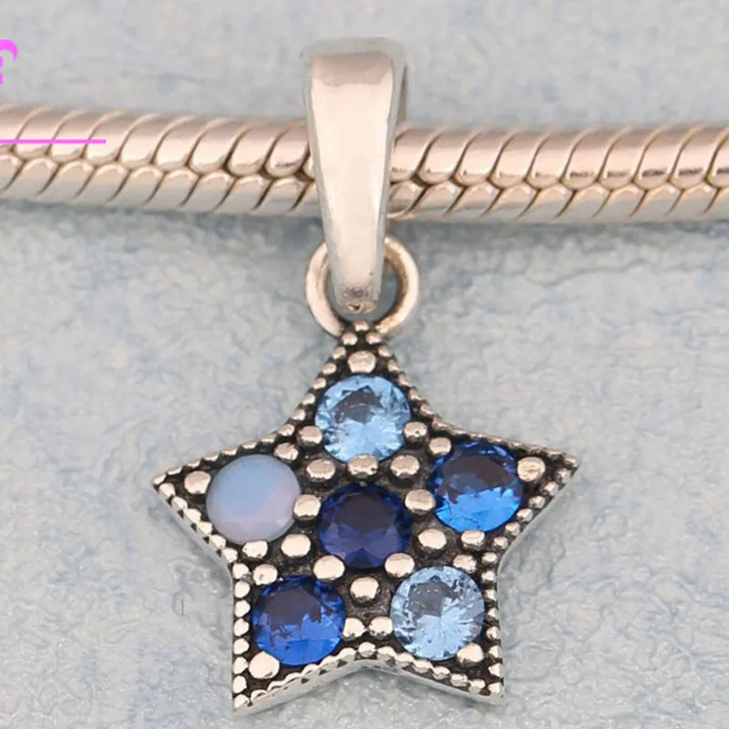 

Original 925 Sterling Silver Charm Fashionable Star Pendant Fit Pandora Women Bracelet & Necklace Diy Jewelry