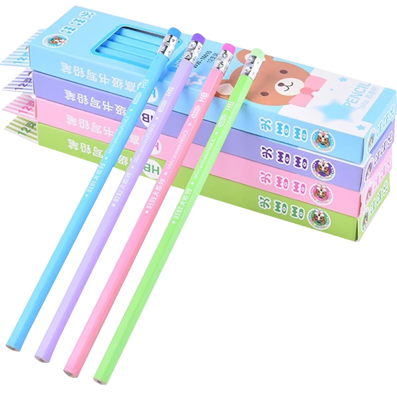 8 Упак. Мультяшные HB карандаши для рисования Стандартный Карандаш Канцтовары