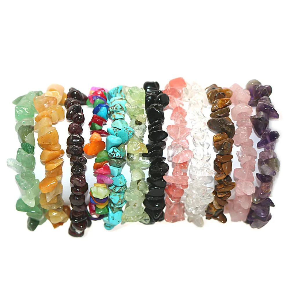 Натуральный драгоценный камень 5-8 мм чип бусины эластичный браслет Исцеление Re iki