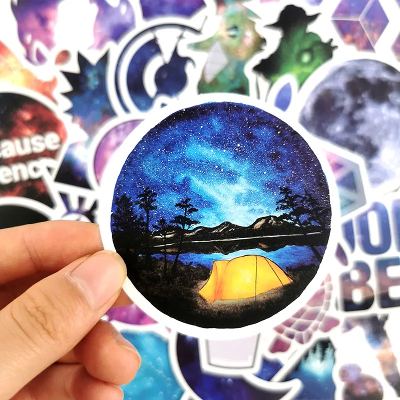 

10/100pcs/lot Cartoon Cool Starry Sky Series Graffiti Stickers For Skateboard Guitar Notebook Laptop Waterproof Helmet Sticker