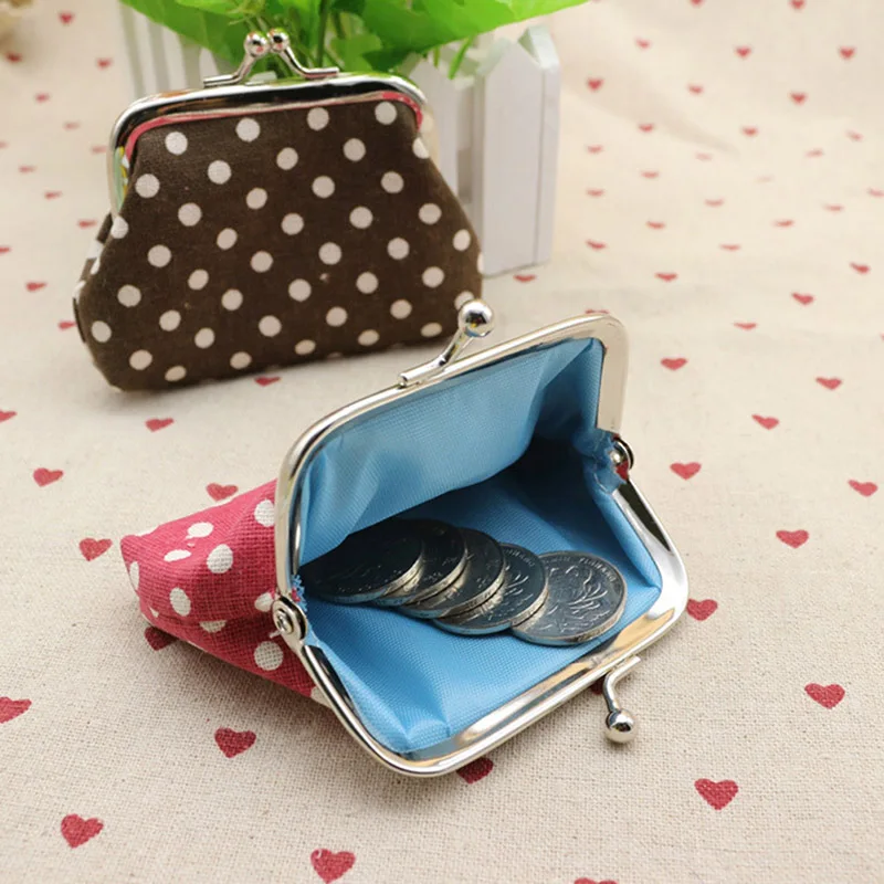

Kids Girls Mini Small Purse Coin Bag Key Bag Wallet Cute Dot Design Lady Hand Bag Card Key Women Female Coin Pouch Wallet