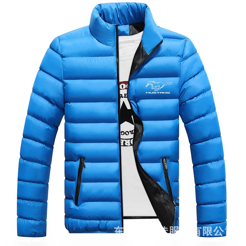 

For Mustang Mens Light Windbreaker Jacket Slim Fit Winter Jacket Men Parka Coat Streetwear Men Bomber Jacket Male Sportswear X