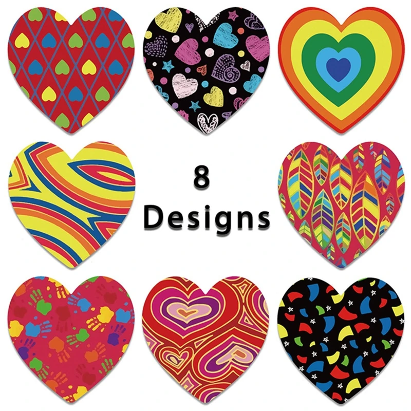 

500pcs Heart Shape Labels Valentine's Day Paper Sticker Candy Box Bag Sticker Gift Packaging Sticker Thanks Sticker
