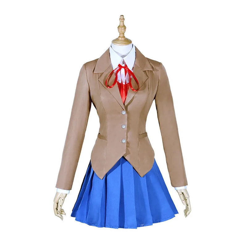 Doki Literature Club Monika Косплей Sayori Yuri Natsuki Костюм Школьная форма женский костюм| |