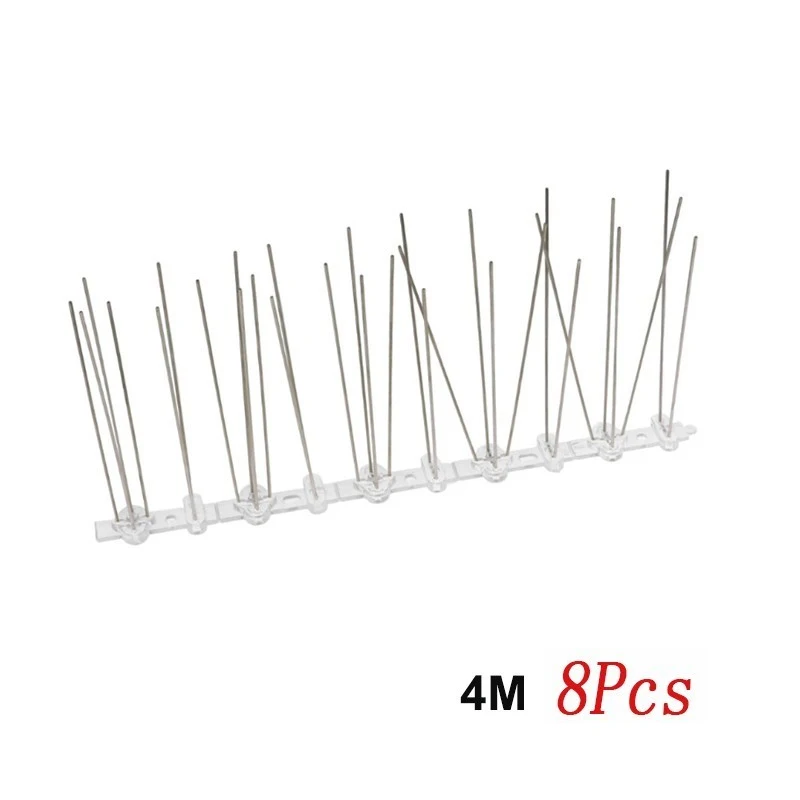 4 m bird Needle Шипы-Отпугиватели птиц/Отпугиватели голубей против/Отпугивание птиц против/шипы для птиц из нержавеющей стали/пластиковые шипы для отпугивания птиц 1m-8mj - Цвет: 4 m bird Needle