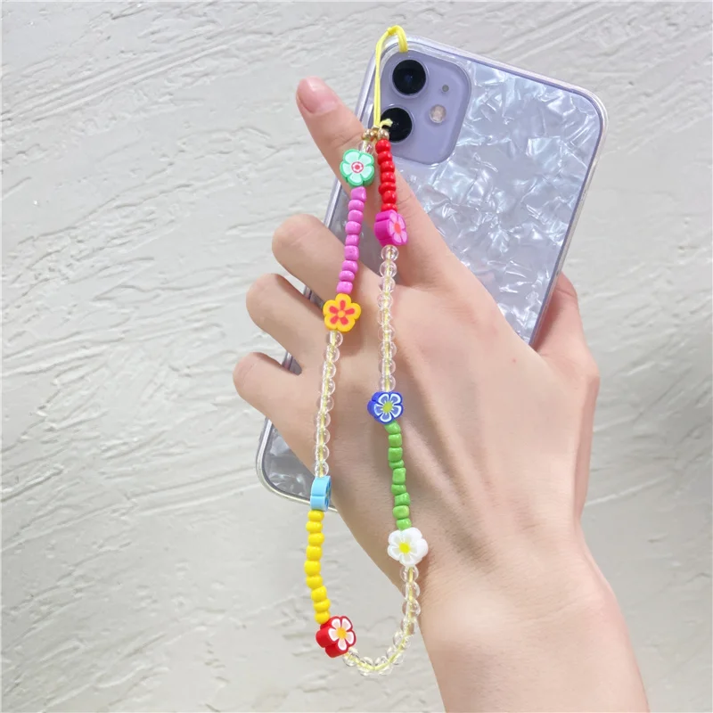 Лидер продаж разноцветная цепочка для телефона шнурок с бусинами стандартная