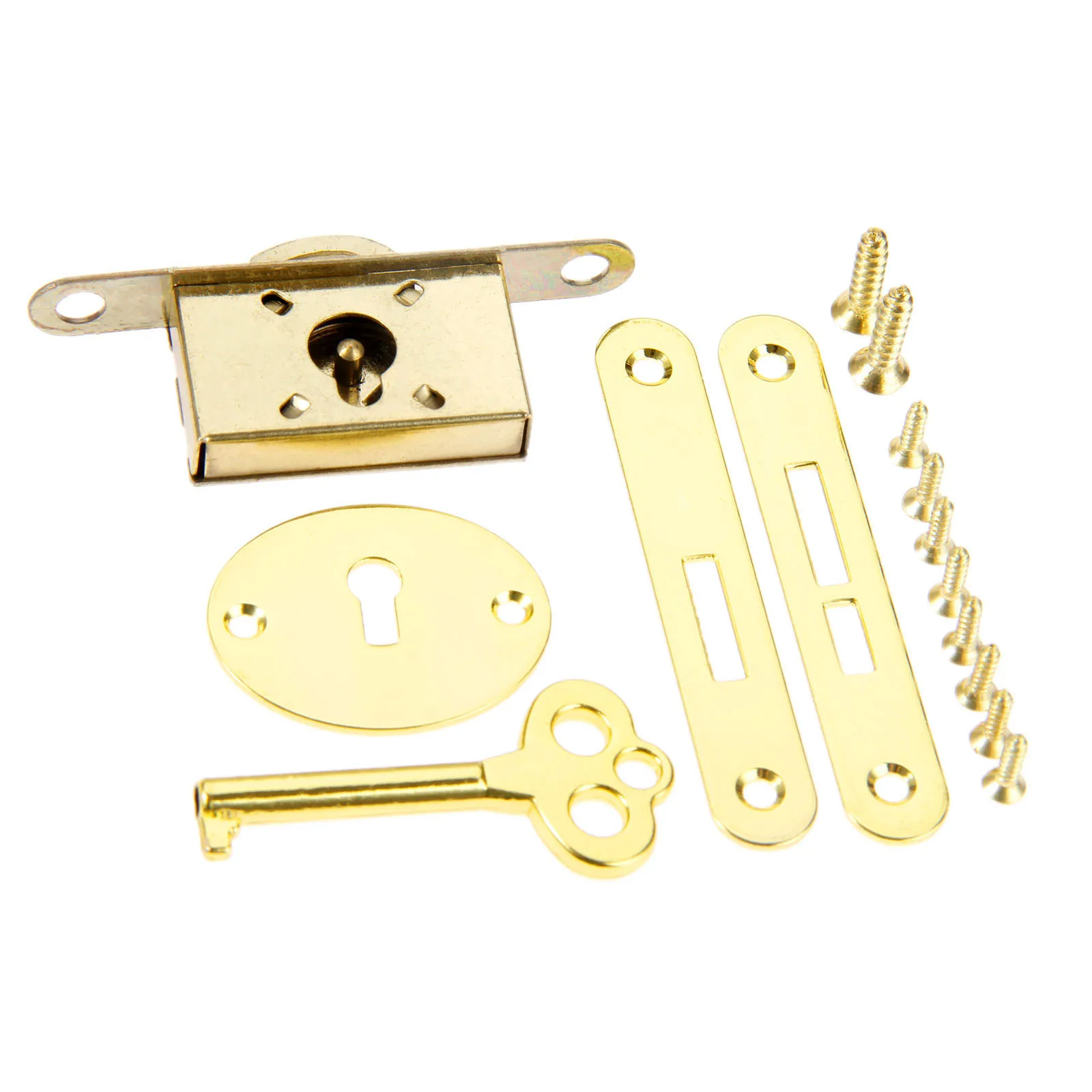 

Zinc Alloy Gold Classical Lock Set Drawer Cabinet Wardrobe Cupboard Door Lock Antique Furniture Counter Drawer Locks With Key