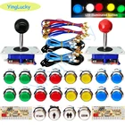 Набор джойстиков для аркадной игры сделай сам, светодиодный джойстик на молнии, кнопка Hape, raspberry pi 3, кнопка нажатия 48