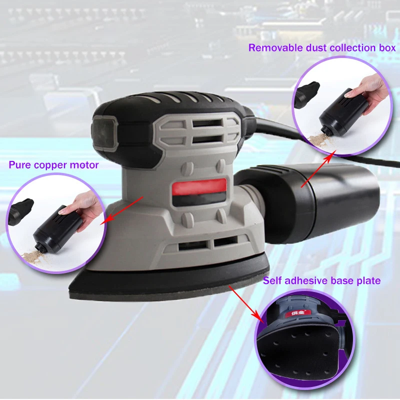 Треугольный шлифовальный станок 360 Вт треугольный мини деревообрабатывающий для