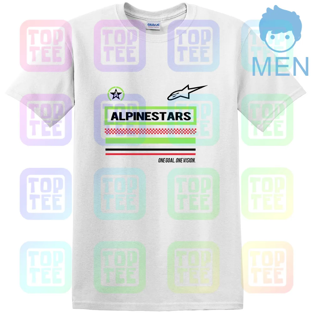 MEN-WHITE Черная футболка Alpine Star - Цвет: MEN-WHITE