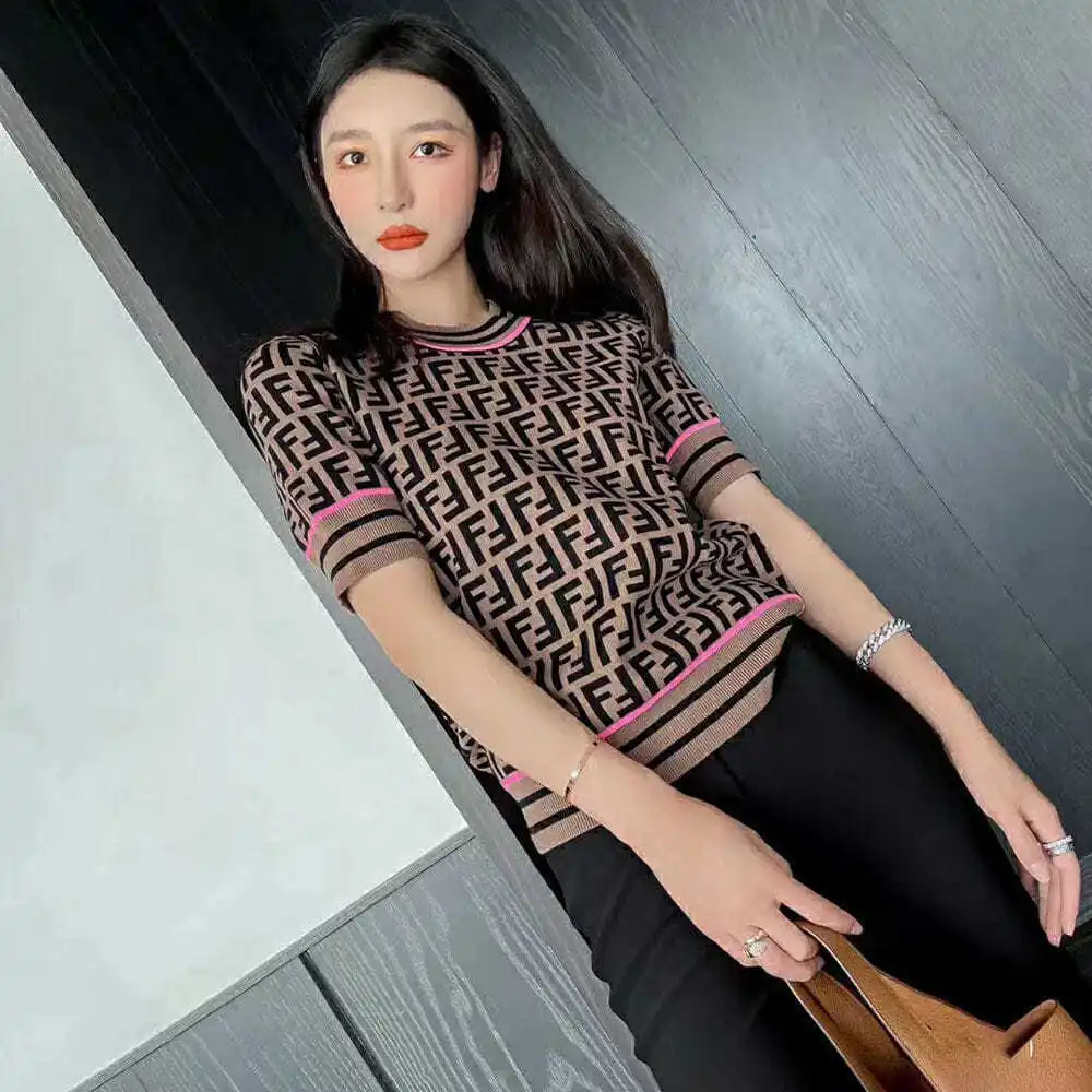 

2021 New Fashion Trend Loose Thin Versatile Short Sleeve Top Women's Summer T-shirt