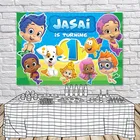 Виниловый фон для детской фотосъемки с изображением пузырьков в море