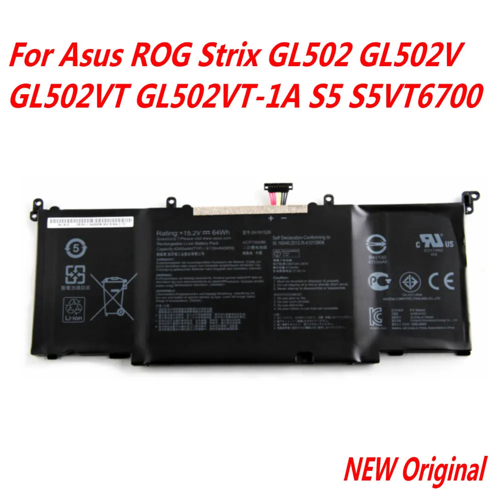 Оригинал B41N1526 Аккумулятор для ноутбука Asus ROG Strix GL502 GL502V GL502VT GL502VT-1A GL502VM S5 S5VT6700