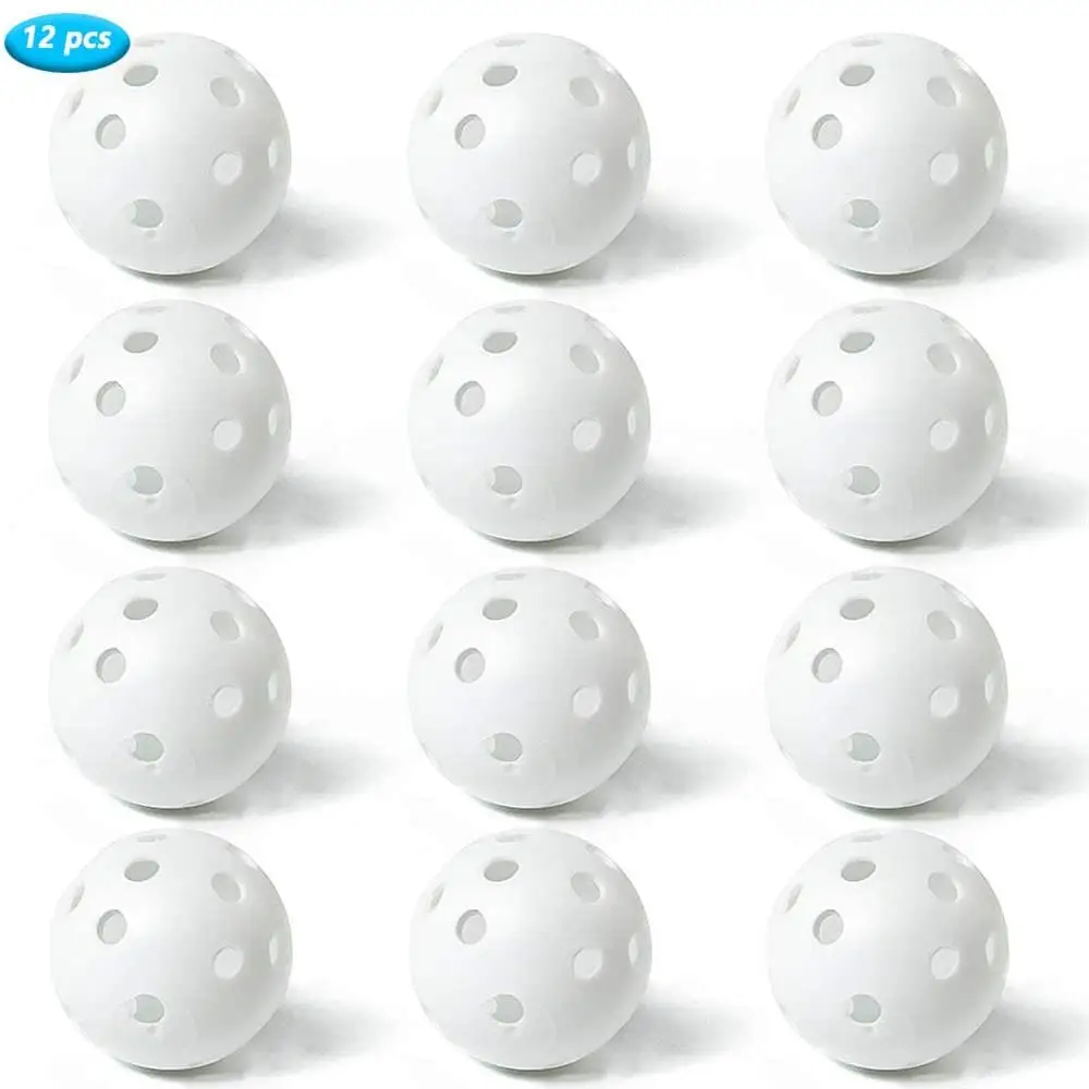 S  Hollow Plastic Golf Training Balls Colored Airflow Golf Balls Swing Practice Driving Range Pe Toy Ball