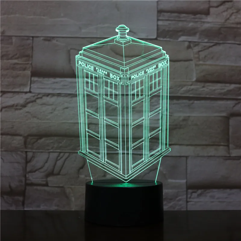3D 1595 коробка для вызовов TARDIS 3d лампа ночник детей подарок ребенку телефонная будка Полицейская декоративная