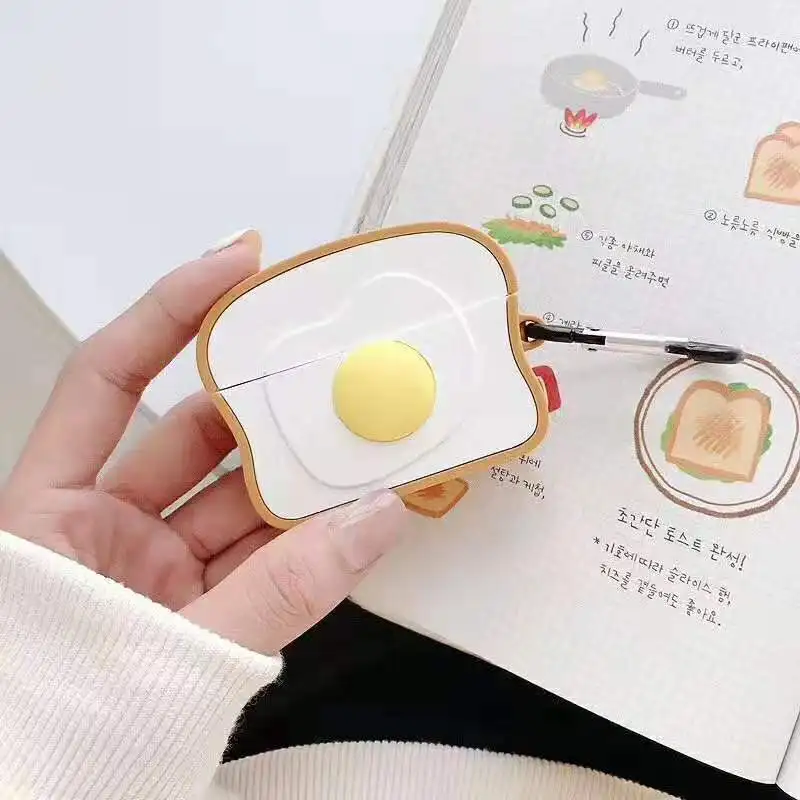 Чехол с объемным изображением мяса для airpods pro, мягкий силиконовый чехол для пиццы Apple Air Pods Pro 3, брелок "Голова", Чехол для телефона/Earpods