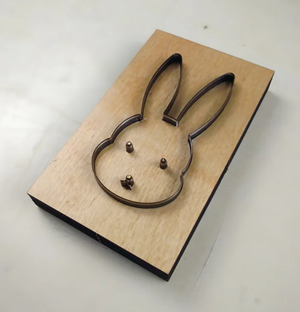 Японское стальное лезвие деревянный штамп большой кролик кожа ремесло удар