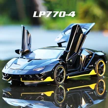 Scale 1:32 Alloy Sports Car Diecast Model Sound & Light Pull Back Cars Toy Children Birthday Hot Gift Wheel LP770