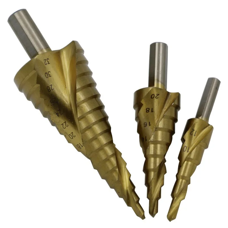 3 шт. набор ступенчатых конусных Сверл с треугольной ручкой 4 12 мм/4 20 32 мм|Сверла| |