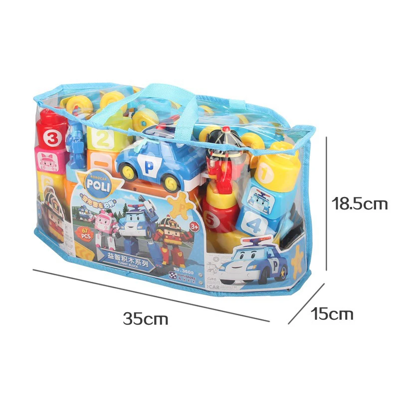 Конструктор-робот поли с большими частицами обучающая игрушка для раннего