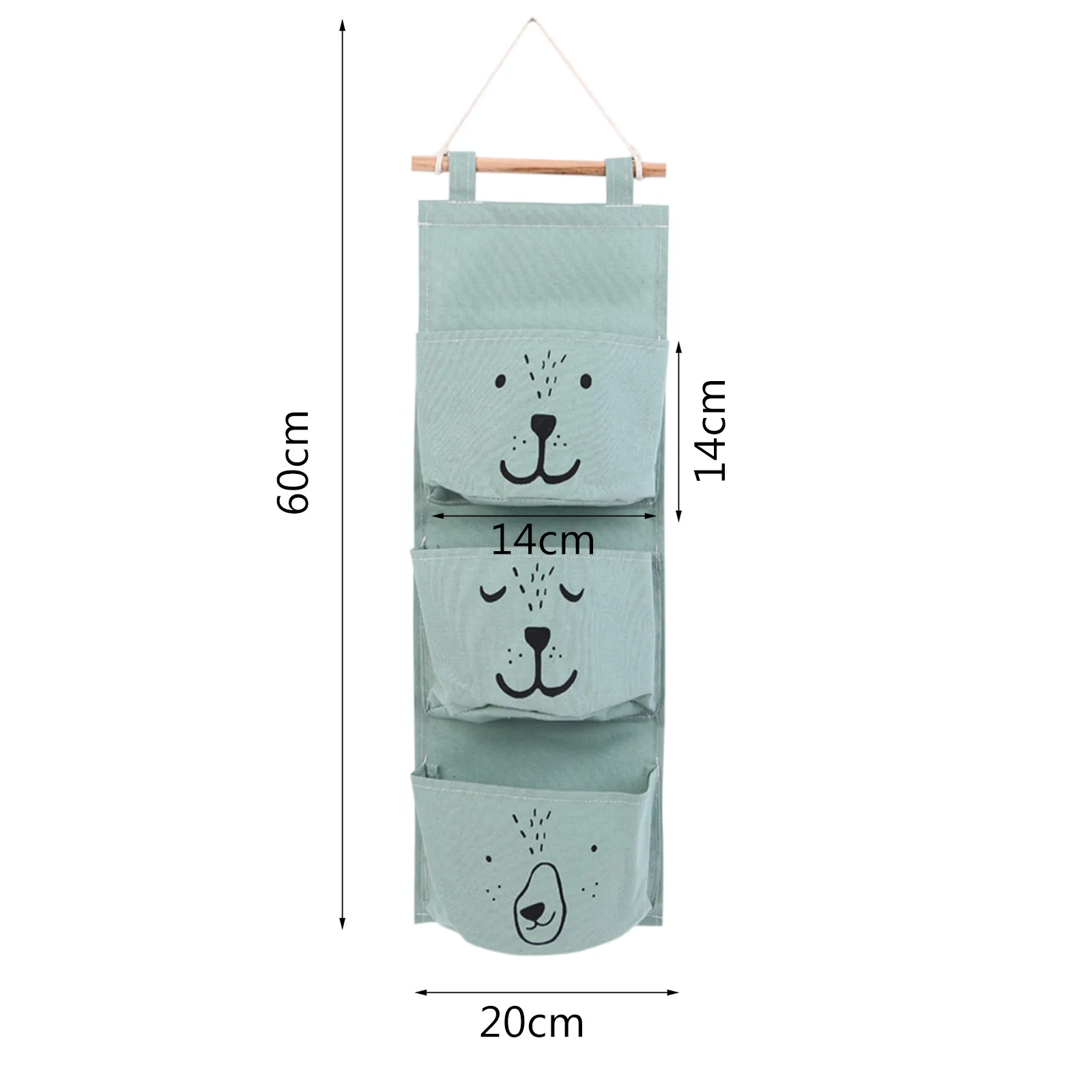 Настенная сумка с 3 карманами Детская вешалка для ванной кармана складной