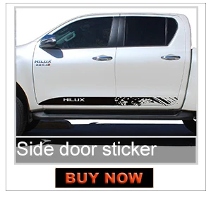 2 шт. hilux racing side stripe Графический виниловый стикер для TOYOTA HILUX revo и vigo 2012