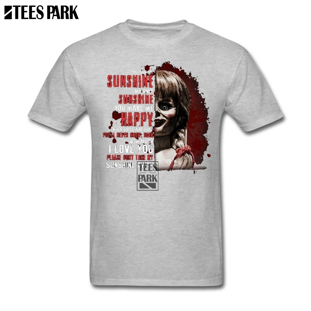 T Shirts Annabelle Best Halloween Gift Ideas Shirt Printing Man Round Neck Short Sleeve New Men's TV Show Dress | Мужская одежда