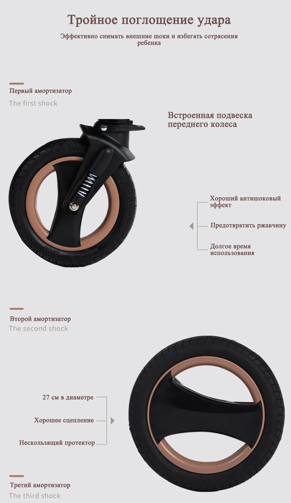 3 в 1 детская коляска с высоким пейзажем, складная коляска, Золотая детская коляска, коляска для новорожденных