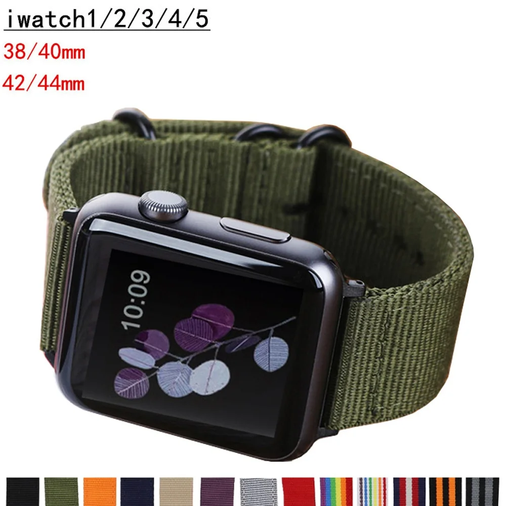 

Ремешок для Apple watch Series 3/2/1 38 мм 42 мм, нейлоновый мягкий воздухопроницаемый сменный Браслет для iwatch series 4 5 6 SE 40 мм 44 мм