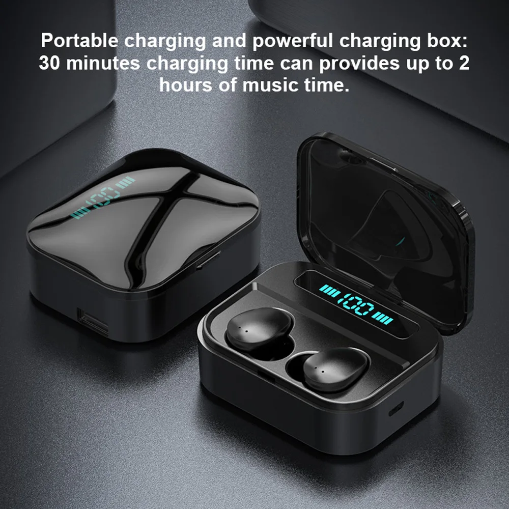 Миниатюрные наушники 5 0 Bluetooth TWS стереонаушники беспроводные водонепроницаемые