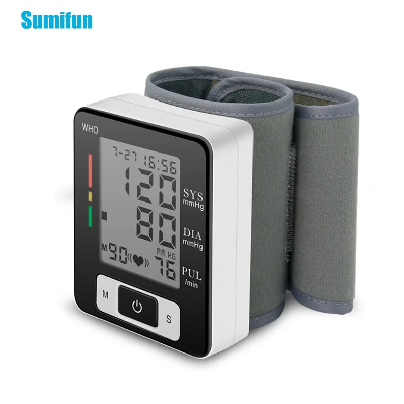 

Medical Tonometer BP Wrist Blood Pressure Monitor Electric Automatic Digital Heart Rate Pulse Machine Sphygmomanometer Health