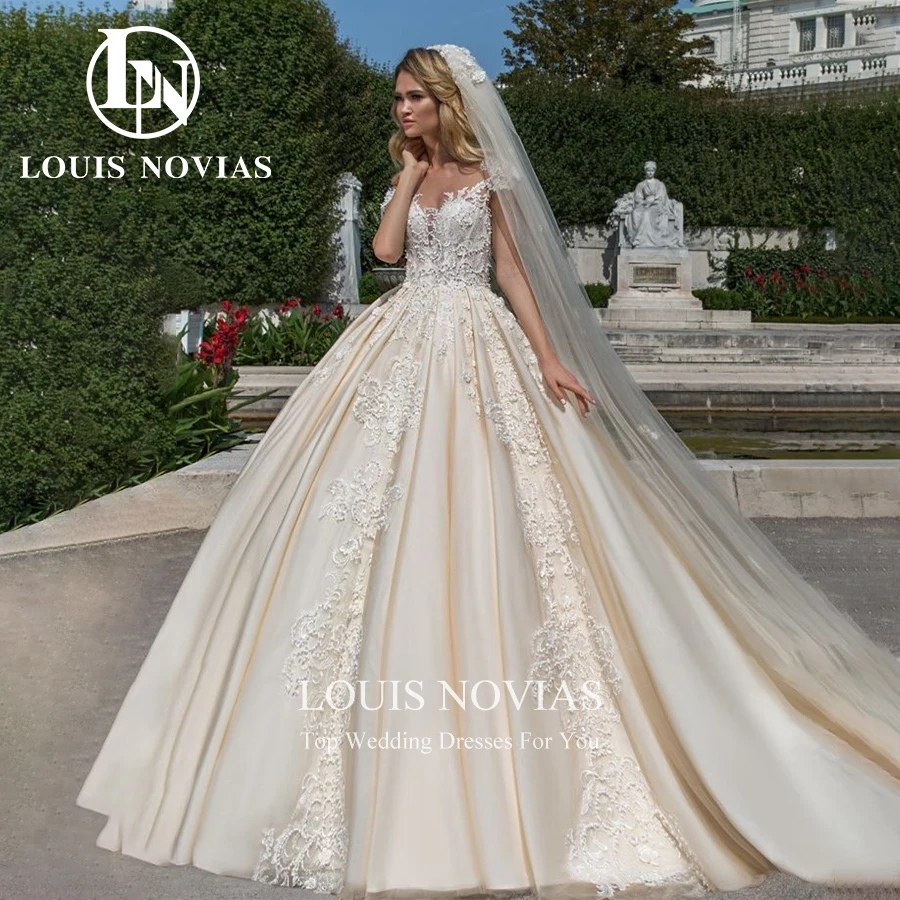 Бальное платье LOUIS NOVIAS свадебное реальные фотографии изысканное невесты с