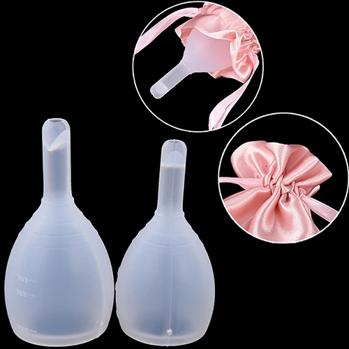 

New Menstrual Cup Female Women Medical Hygiene Silicone Soft Reusable Period Menstrual Cup Leak Proof 2 Sizes