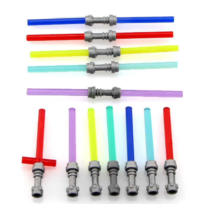 10 шт./лот MOC кирпичи разных цветов световая sabers Плащ Оружие Обучающие
