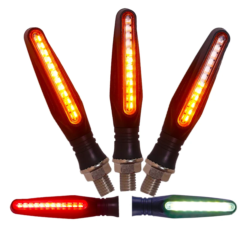 Мотоцикл поворотники светильник 12* 335SMD хвост мигалка светодиодный поток воды DRL мигалка IP68 гибкие стоп сигналы мигающий светильник s