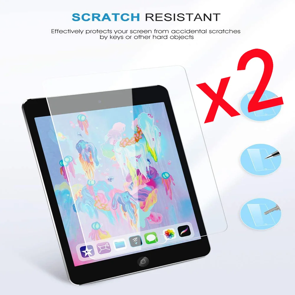 2 шт. Tablet закаленное стекло Экран Защитная крышка для Apple IPad Pro 9 7 дюймов Анти