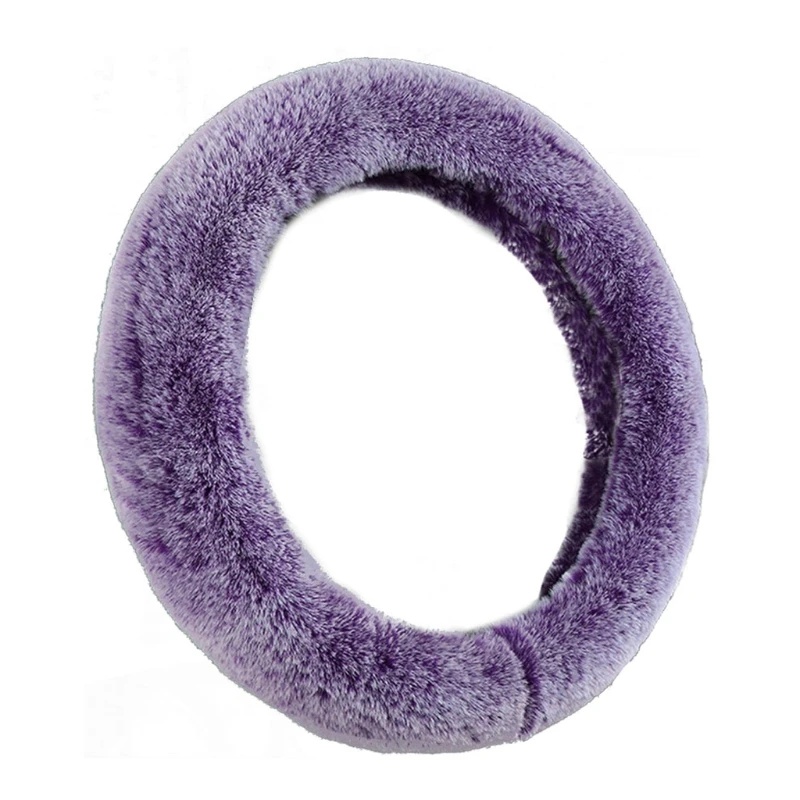 

15inch Winter Warm Faux Rabbit fur Steering Wheel Cover steering-Wheel Protector